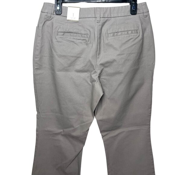 Chicos Light Stonewall Chalet Cotton Meg Flare Pants Size 1Regular - Picture 4 of 14